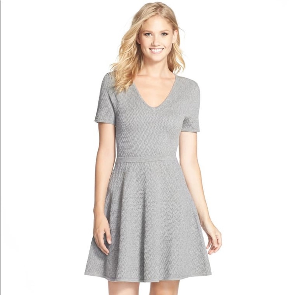 Trina Turk Knit Laila Fit and Flare Sweater Dress